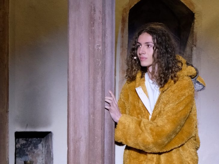 Der Fuchs im goldenen Fellmantel im Kirchenportal